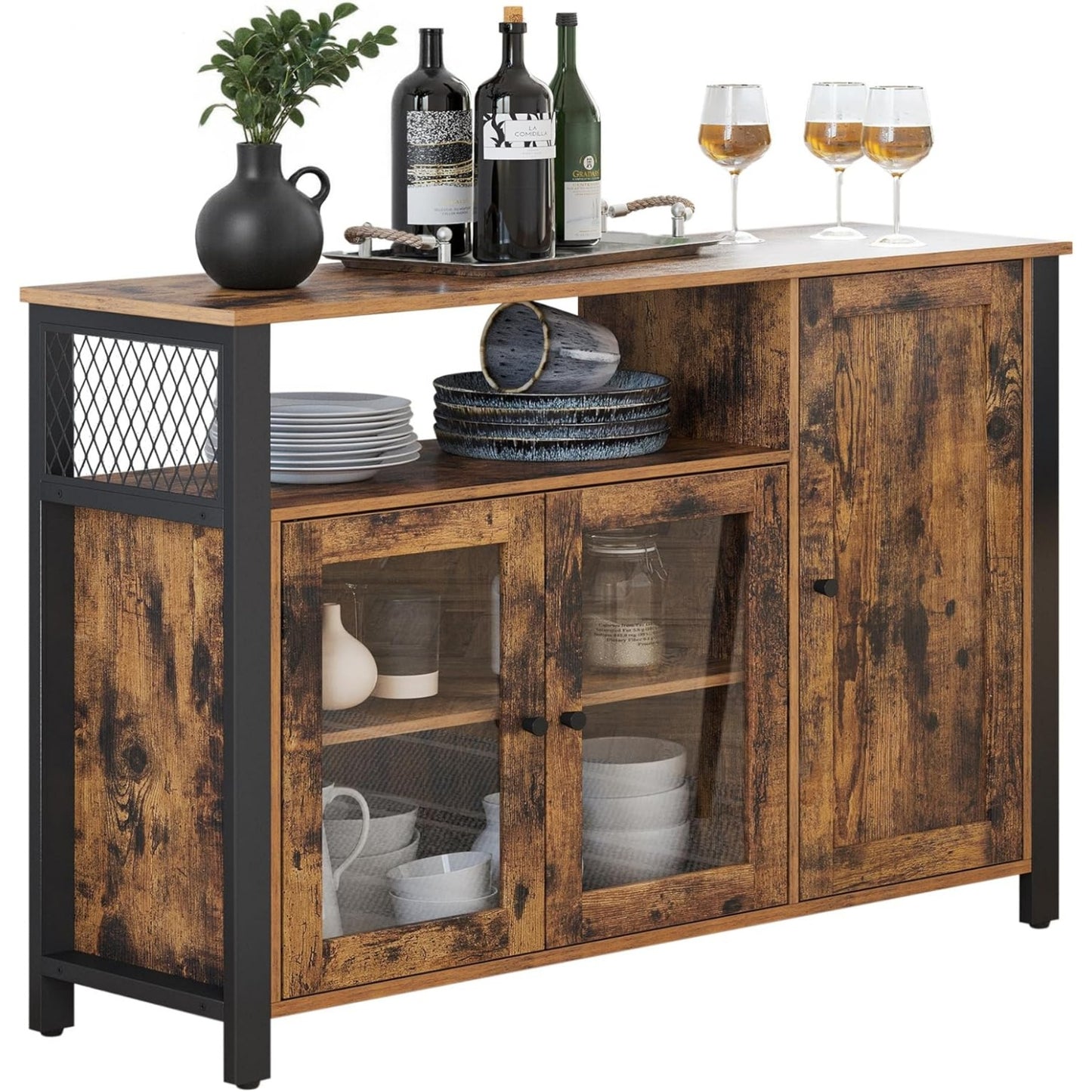 Sideboard im Landhausstil mit 3 Turen fur Kuche oder Wohnzimmer
